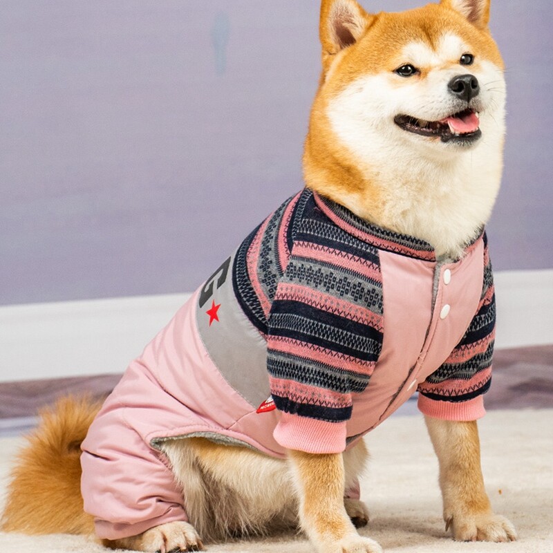 Megztas kombinezonas šunims Rudens žiema šuniukas Stori žieminiai šilti medvilniniai rūbai naminiams gyvūnėliams S XXL dizaino prekės