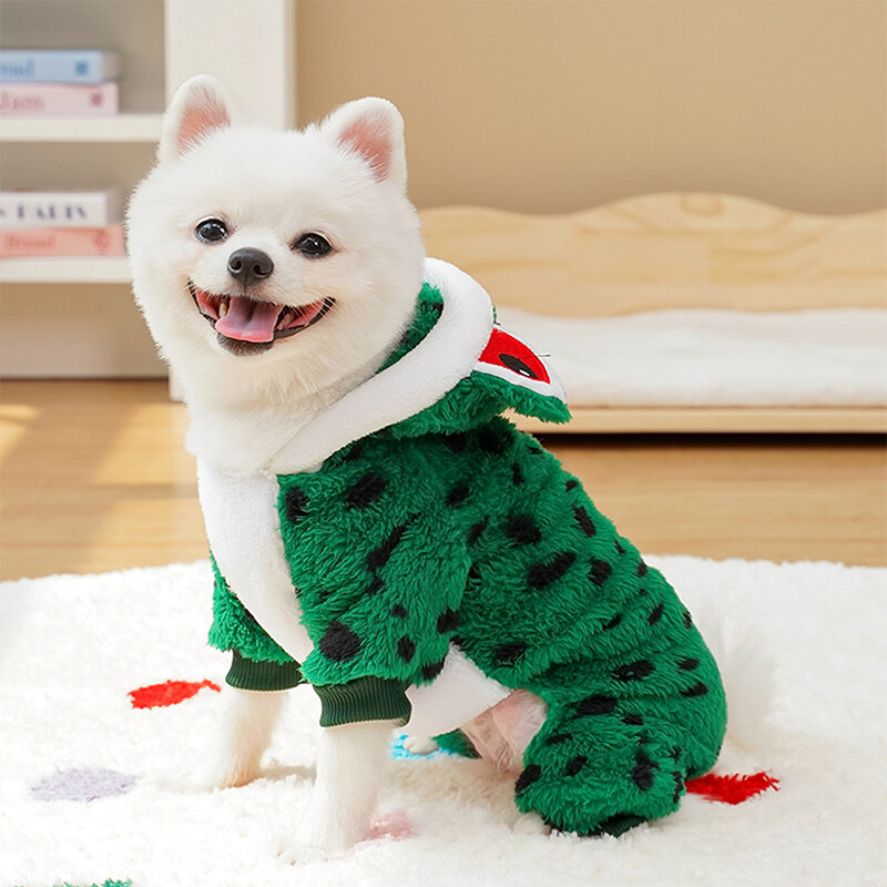 Šunys Žieminiai varlių gobtuvai ilgomis rankovėmis Minkšti šilti šunys Katės Kostiumai naminiams gyvūnėliams kasdieniam gyvenimui šventiniam cosplay