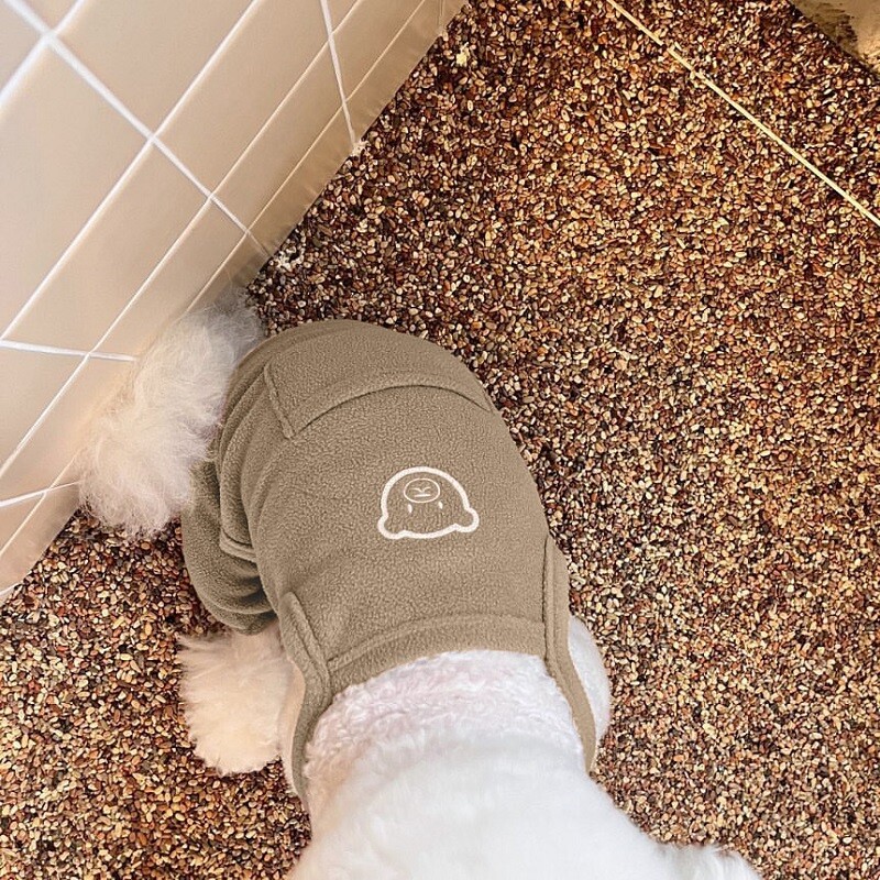 Mielas meškos šuns kombinezonas, šilti rūbai šuniui žiemai, šliaužtinukai naminiams šunims, kačiuko šuniuko paltas, vilnos pižamos čihuahua kelnių kostiumas