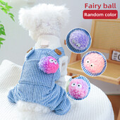 1 gab. Mājdzīvnieku apģērbs sunim pavasara un rudens zilā elfa četrkājainās siksnu bikses ar aukliņu sprādzi maziem un vidējiem suņiem