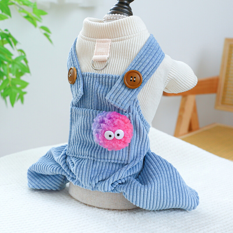 Velvelinės kelnės, drabužiai šuniui 2023 m. rudens žiemos naminių gyvūnėlių sportinis kostiumas, kombinezonas šuniukui, drabužiai Čihuahua Pomeranijos gyvūnų kombinezonai