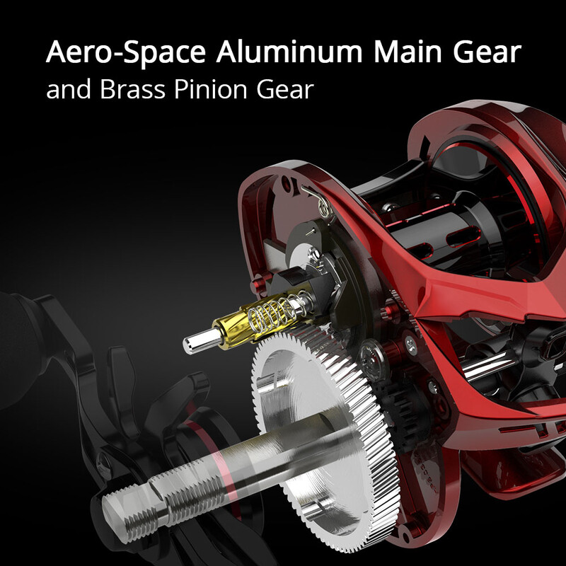 „KastKing Spartacus II Ultra Smooth Baitcasting“ ritė, 8 kg maksimalus tempimo 7+1 rutuliniai guoliai 7,2:1 didelės spartos pavarų santykio žvejybos ritė