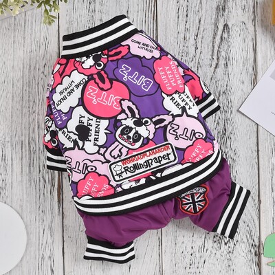 Szélálló kutya jelmez aranyos őszi hó tél puha meleg kisállat kabát Overall Down parkok kis kiskutya állat Drop szállítás