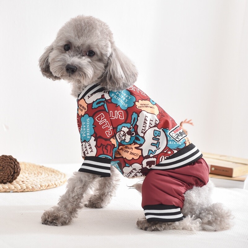 Szélálló kutya jelmez aranyos őszi hó tél puha meleg kisállat kabát Overall Down parkok kis kiskutya állat Drop szállítás