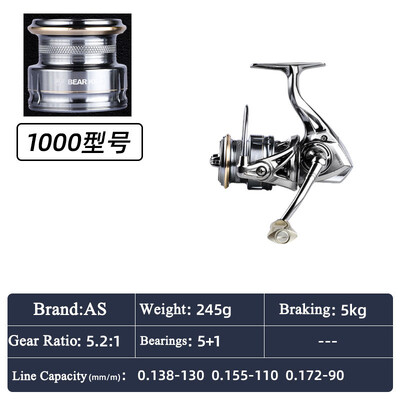 Besisukanti žūklės ritė 2000/3000/4000/5000/6000 didelio pasipriešinimo sūraus vandens nerūdijančio metalo ritinių serija kairiojo/dešiniojo sukimo ratas