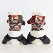 Kalėdiniai keturkojai augintinio kombinezonai, šilti kombinezonai šuniui, raudonos ir žalios spalvos, ruduo ir žiema, šiaurietiškas stilius, šuniukas, augintinis, 2023 m.