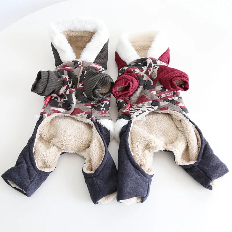 Kalėdiniai keturkojai augintinio kombinezonai, šilti kombinezonai šuniui, raudonos ir žalios spalvos, ruduo ir žiema, šiaurietiškas stilius, šuniukas, augintinis, 2023 m.