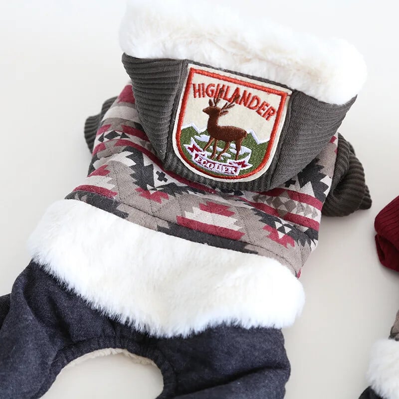 Kalėdiniai keturkojai augintinio kombinezonai, šilti kombinezonai šuniui, raudonos ir žalios spalvos, ruduo ir žiema, šiaurietiškas stilius, šuniukas, augintinis, 2023 m.