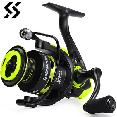 Sougayilang 1000-4000 Spinning Fishing Roel Καρούλι από κράμα αλουμινίου 5.2:1 High Speed Max Drag 10kg Bass Carp Fishing Reel