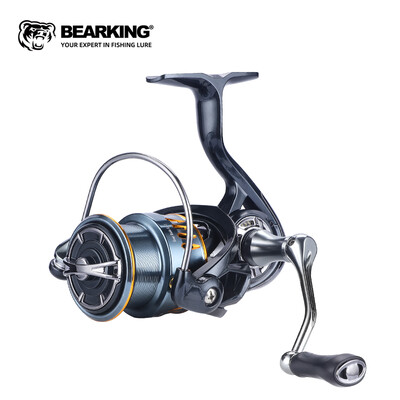 BEARKING-TW-C sorozat, rozsdamentes acél csapágyas horgászorsó, vontatási rendszer, 12 kg maximális teljesítmény, pergető kerék, horgásztekercs, 5,5:1