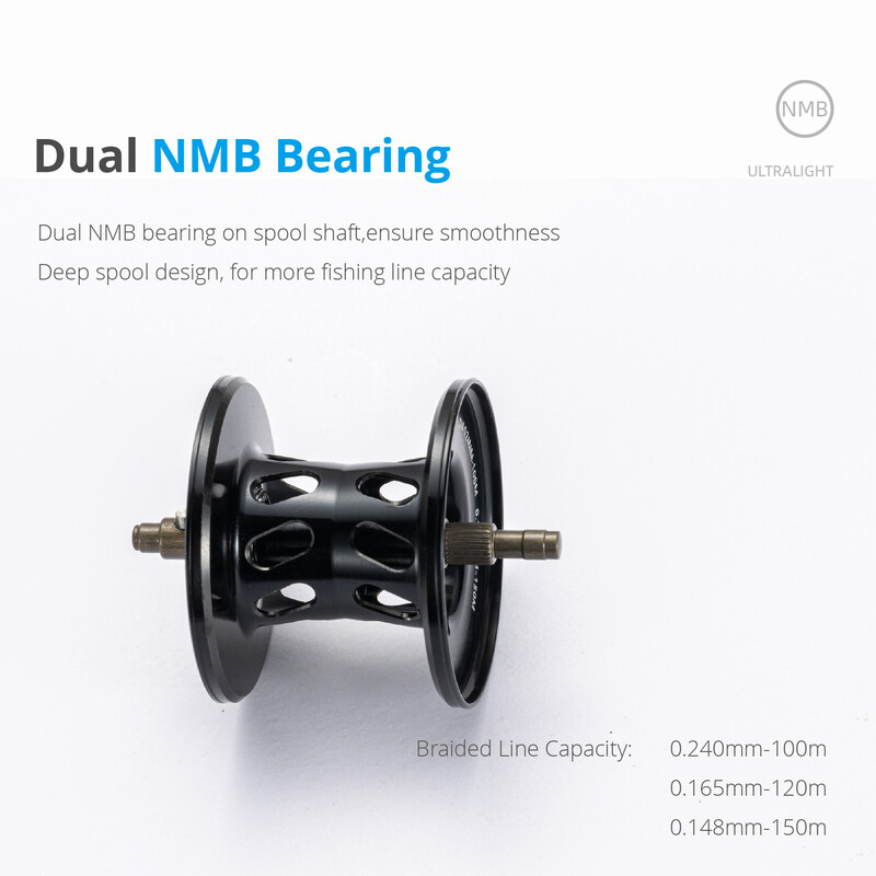 SOLOKING FLYPLUM R2 Baitcaster ritė 8.1 pavaros santykis 6+1BB 159gram/5.6oz 5KG Power Drag Clicker Baitcasting žvejybos ritė