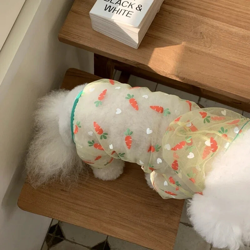 Légáteresztő kiskutya hálós overál szúnyog elleni Cool kutyaruhák Bichon nyári négylábú ruhák pomerániai kombik