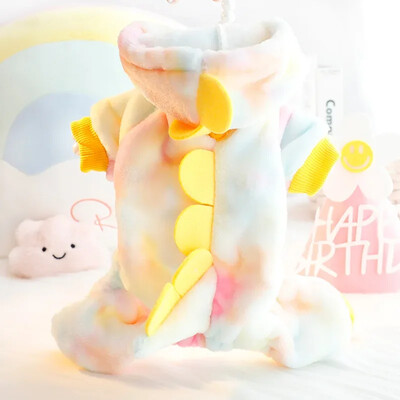 Salopetă de iarnă pentru pisici pentru câini, haine cosplay, pijama caldă de pluș pentru animale de companie pentru câini de talie mică, schnauzer, haină pentru cățeluș pomeranian, roupa para cachorro