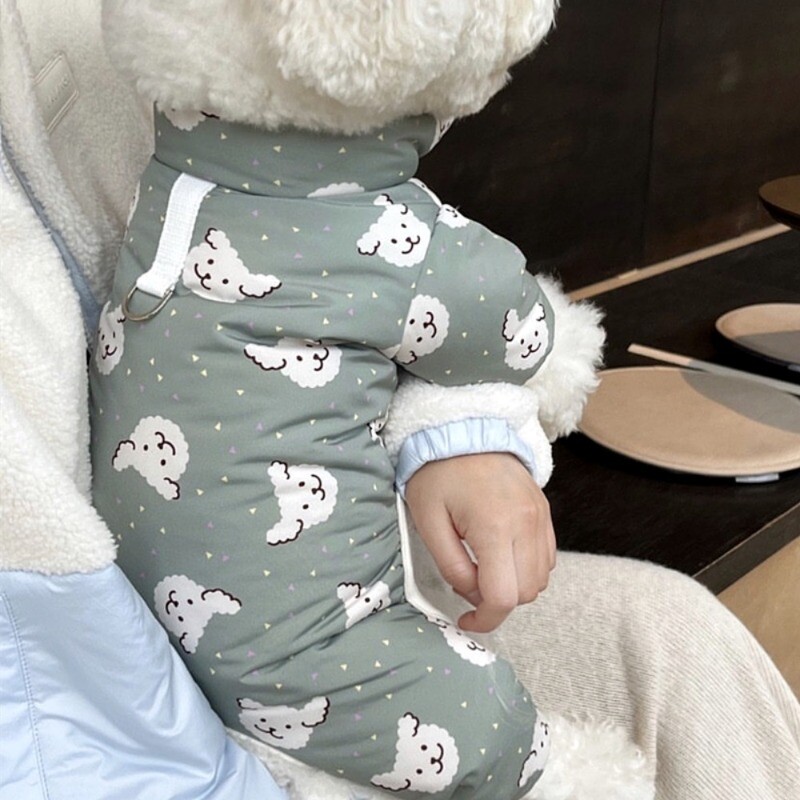 Silts suņu kombinezons Apģērbs Ziemas Kaķu Mode Dizainers Suņu Apģērbs Mājdzīvnieks Jauki Karikatūra Džemperis Kucēns Pidžamas Čivavas Suņu Jakas