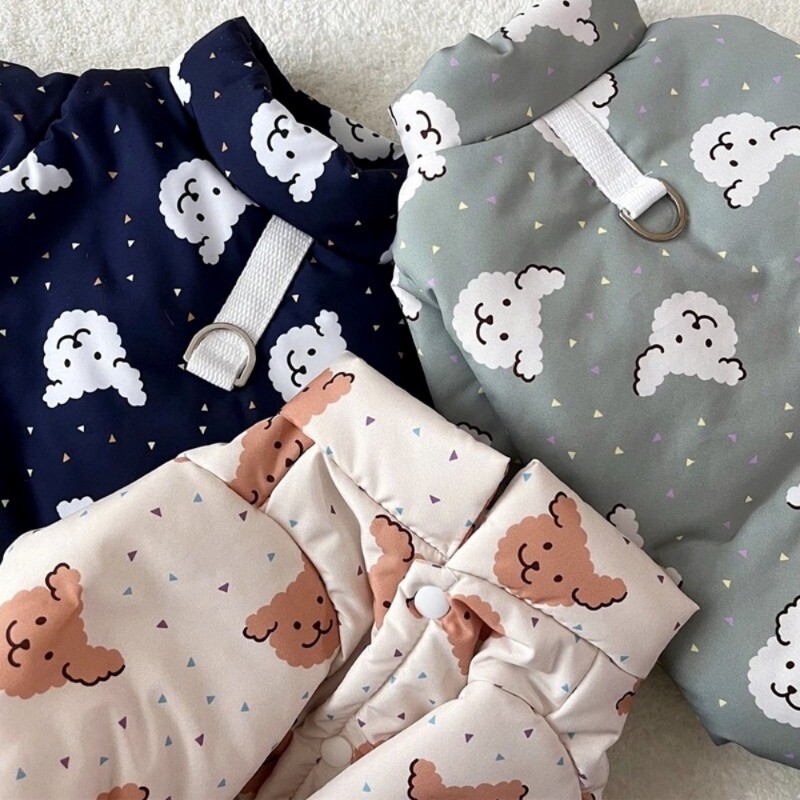 Silts suņu kombinezons Apģērbs Ziemas Kaķu Mode Dizainers Suņu Apģērbs Mājdzīvnieks Jauki Karikatūra Džemperis Kucēns Pidžamas Čivavas Suņu Jakas