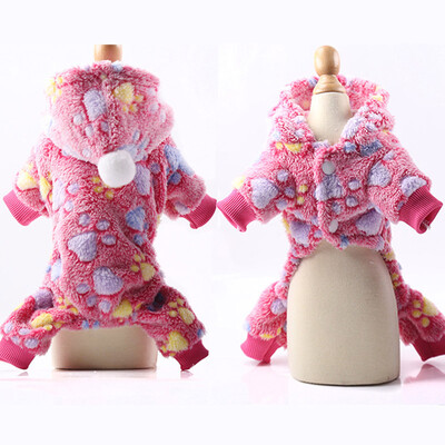 Šiltas vilnos kombinezonas šuniukui šuniui Kombinezonai Žieminiai naminiai drabužiai mažiems šunims Apranga Jorkšyro Shih Tzu Cat talismanai pižamos