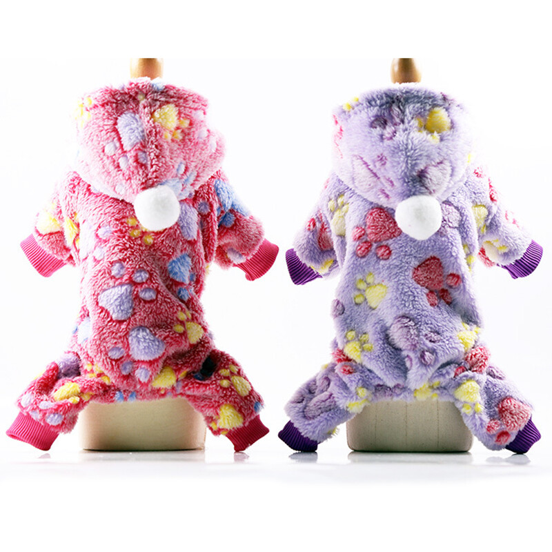 Šiltas vilnos kombinezonas šuniukui šuniui Kombinezonai Žieminiai naminiai drabužiai mažiems šunims Apranga Jorkšyro Shih Tzu Cat talismanai pižamos