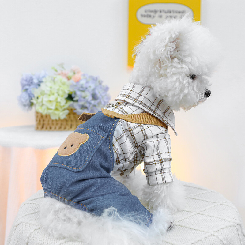1 vnt naminių gyvūnėlių drabužiai pavasario ir rudens lokio lobis Keturių kojų kelnės, tinkamos mažiems ir vidutinio dydžio šunims
