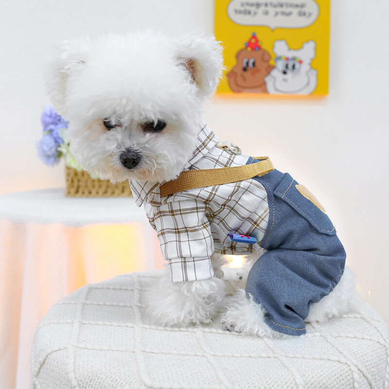1 vnt naminių gyvūnėlių drabužiai pavasario ir rudens lokio lobis Keturių kojų kelnės, tinkamos mažiems ir vidutinio dydžio šunims