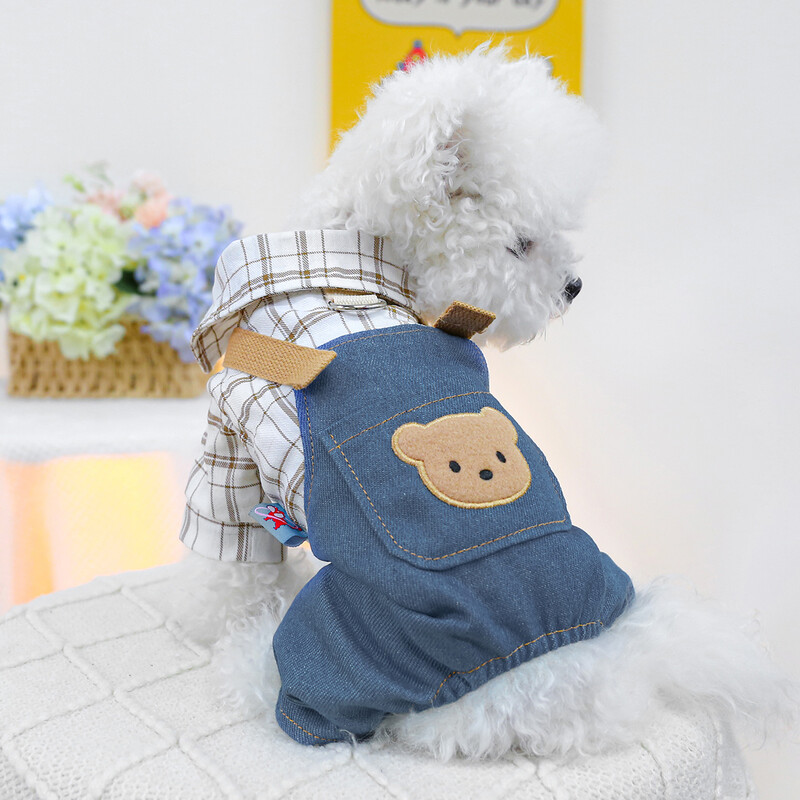 1 vnt naminių gyvūnėlių drabužiai pavasario ir rudens lokio lobis Keturių kojų kelnės, tinkamos mažiems ir vidutinio dydžio šunims