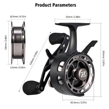 LEOFISHING CNC Ice Fishing Wheel Winter Quick Release Roel 3+1 Metal Spool Coil Smooth Lure Fish Equipment Αξεσουάρ