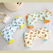 Fashion Print Kombinezonai šunims šunims Pavasariniai šunų kombinezonai Mieli minkšti šuniukų pižamos Šilti kačių kombinezonai naminiams gyvūnėliams Čihuahua drabužiai