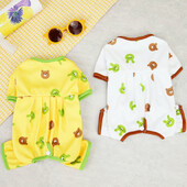 Pavasario ir vasaros naminių šunų kombinezonas šuniukų megztinis šunų drabužiai mažiems šunims Čihuahua prancūzų buldogų kostiumas, medvilninė pižama