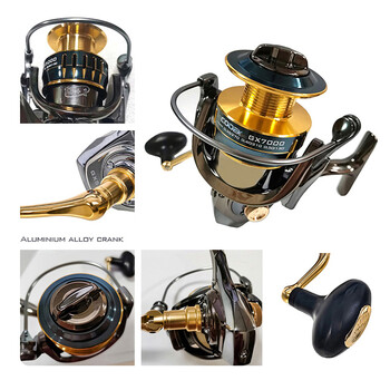 Pflueger εξολοκλήρου μεταλλικό Fishing Roel CODEK 25KG Maximum Spinning εξαρτήματα για θαλασσινό νερό και χειμερινό ψάρεμα μακριά ρίψη