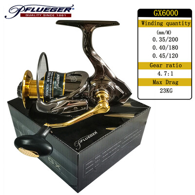 Pflueger viss metāls Makšķerēšanas spole CODEK 25KG Maksimālie spininga piederumi jūras ūdenim un ziemai Makšķerēšanas tālmetiens