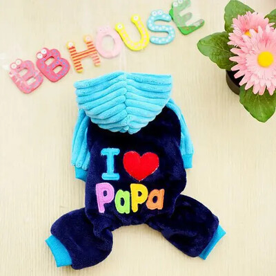 Naminių gyvūnėlių reikmenys mažiems ir vidutiniams šunims Šunų drabužiai Koralų vilnos pastorinta keturių pėdų transformacinė šunų liemenė