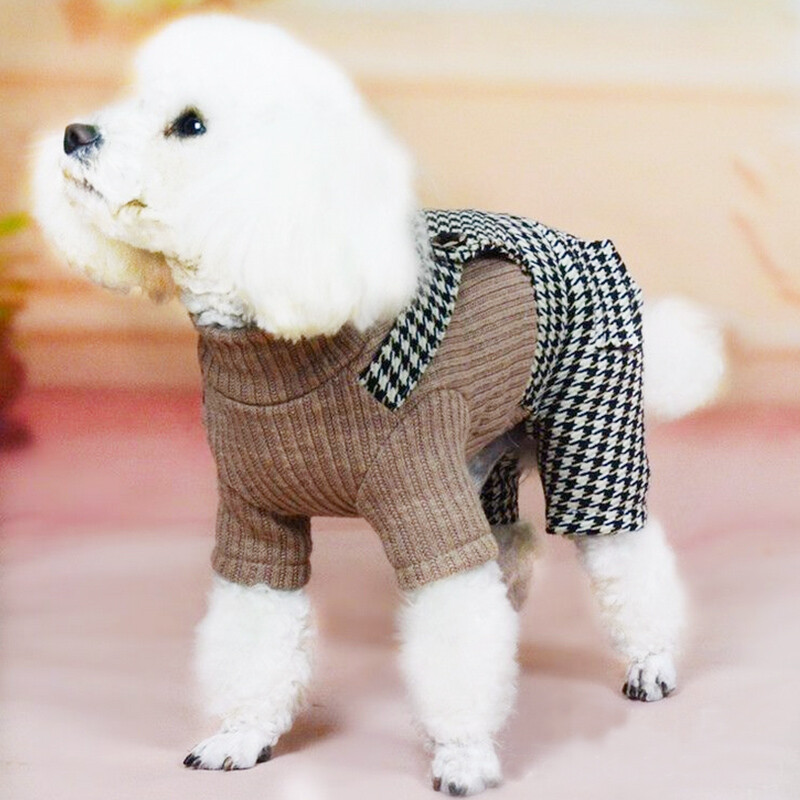 Šiltas šunų kombinezonas, džemperis, suknelė šuniui, pavasario žiemos paltas Graži suknelė mažam šuniui, drabužiai katėms, kelnės su antkrūtiniu 30