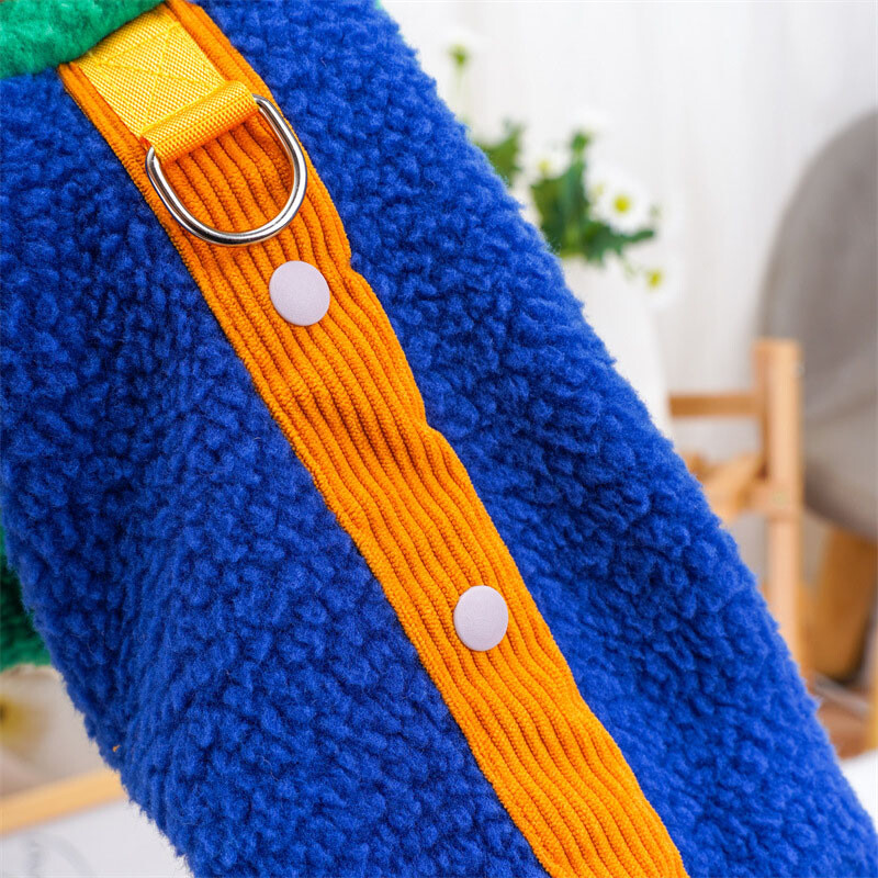 Šunų kombinezonas Žieminis vilna Onesie Sportinis kostiumas naminiams gyvūnėliams D formos žiedas 4 kojyčių striukė Kombinezonai mažiems šunims Chiwawa Dog pižama XL