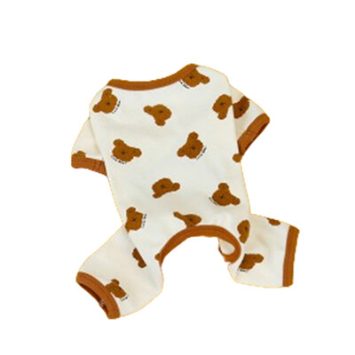 Jauns rudens jauks lāča drēbes suņu kombinezonam, mīksta kokvilnas mājdzīvnieku pidžama mazam sunim mājdzīvnieku kostīms kucēns kaķis suns apģērbs Čivava Yorkie