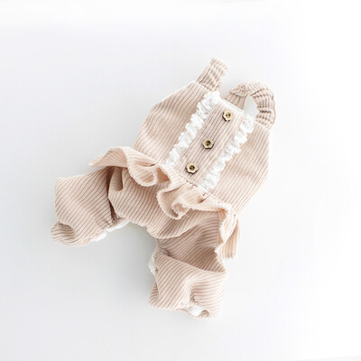 Šuo Rudens/Žiema Velvetas nėrinių dirželis Meškiukas Katė Drabužiai naminiams gyvūnėliams Šunų Pižamos Drabužiai šuniukui Kombinezonai Drabužiai Žieminiai