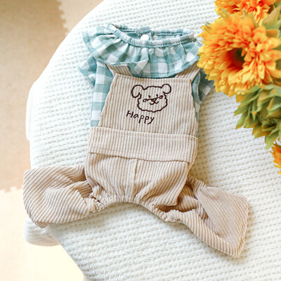 1 vnt. naminių gyvūnėlių drabužiai kačių pavasario ir rudens lotoso lapų žalios baltos petnešėlės keturkojos, tinkamos mažiems ir vidutiniams šunims
