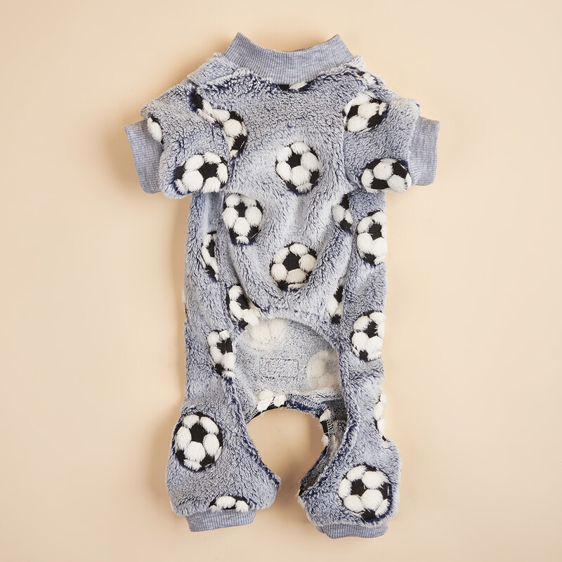 Pliušinė šunų pižama mažiems šunims Mergaitei Žiemai Šiltai Šuniukas Pjs Vilnoniai Drabužiai Megztinis Apranga Šaltas Oras Šuo Futbolas Sportinis Gyvūnas