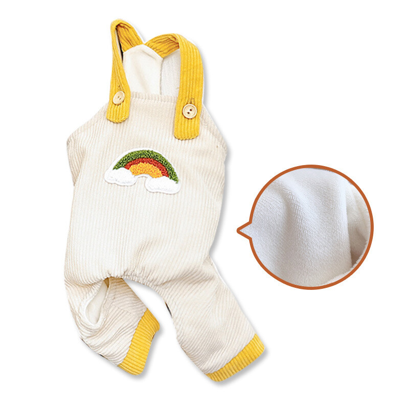 Nauji žieminiai kašmyro drabužiai naminiams gyvūnėliams šuniukų kombinezonas vaivorykštės kelnaitės Šiltas, patogus naminių gyvūnėlių mados dizainas