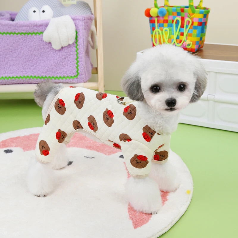 Šiltas naminių gyvūnėlių žieminis kombinezonas mažiems šunims Drabužiai šuniukui Minkšta striukė Kombinezonai Čihuahua Mopso Apranga Yorkies Kostiumai Šunų Priedai