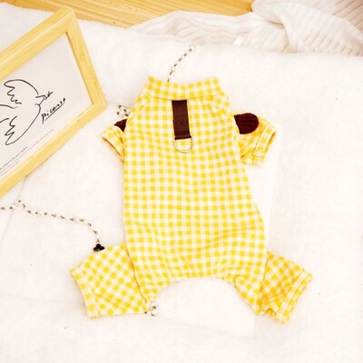 Rudeniniai šunų kombinezonai Madingi šunų drabužiai Mieli languoti kombinezonai šuniukui Šilti Minkšti kačių pižamos Kombinezonai augintiniams Bichon Frise šunų reikmenys