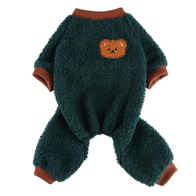 Mīksta, elastīga vilnas suņu pidžama rudens ziemas suņu apģērbi Jauki suņu džemperi ar 4 kājām kucēnu kombinezoni maziem suņiem Mēteļi Apģērbs