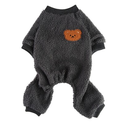 Mīksta, elastīga vilnas suņu pidžama rudens ziemas suņu apģērbi Jauki suņu džemperi ar 4 kājām kucēnu kombinezoni maziem suņiem Mēteļi Apģērbs