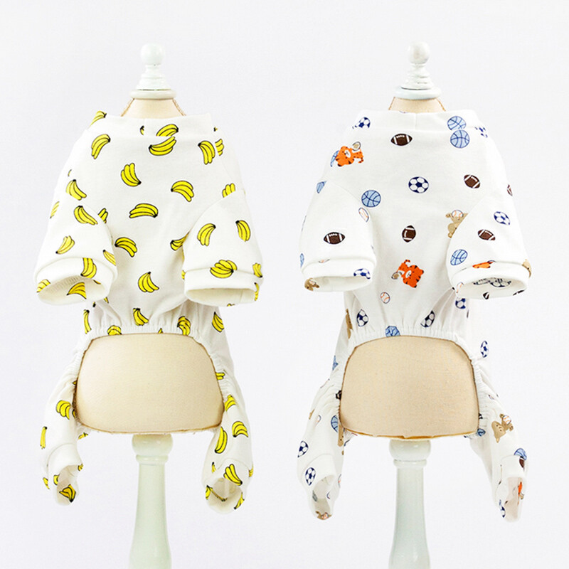 Šiltos šunų pižamos mažiems naminiams šunims katėms drabužiai šuniukų kombinezonai šunų kailiui čihuahua Pomeranijos šunims spausdinti drabužių marškiniai