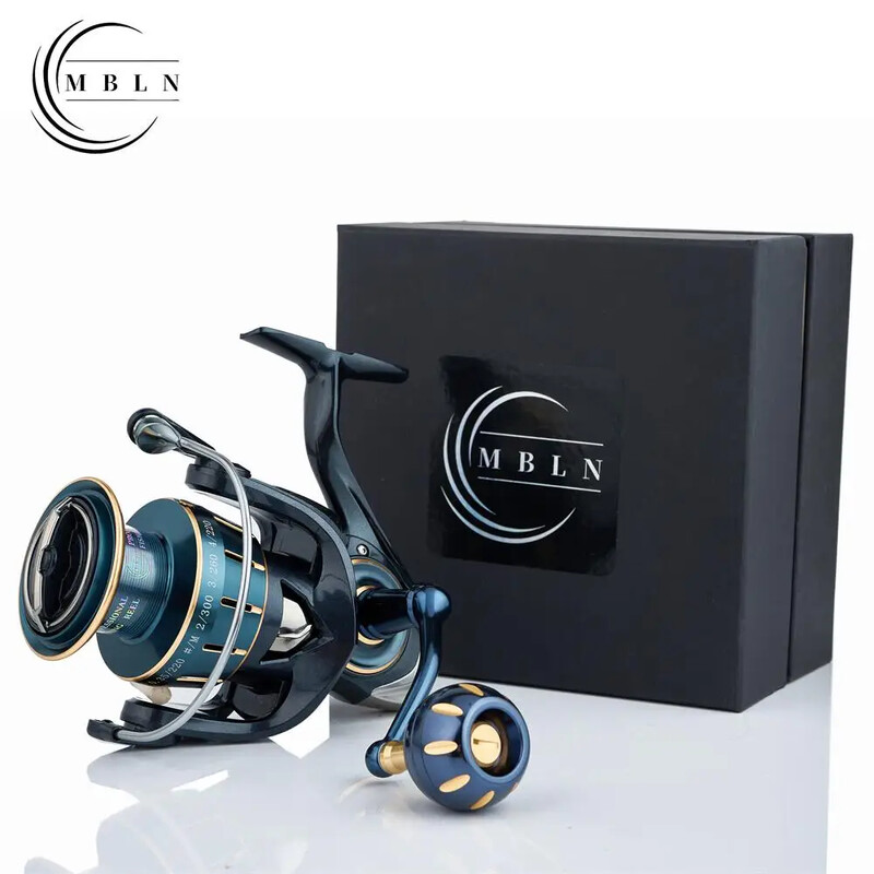 MBLN prekės ženklas, patvari besisukanti ritė, lydinio įranga ir lydinio ritė ir lydinio rankena, lydinio CNC rankena, 5+1 plieninis rutulinis guolis, sūraus vandens žvejybos ritė