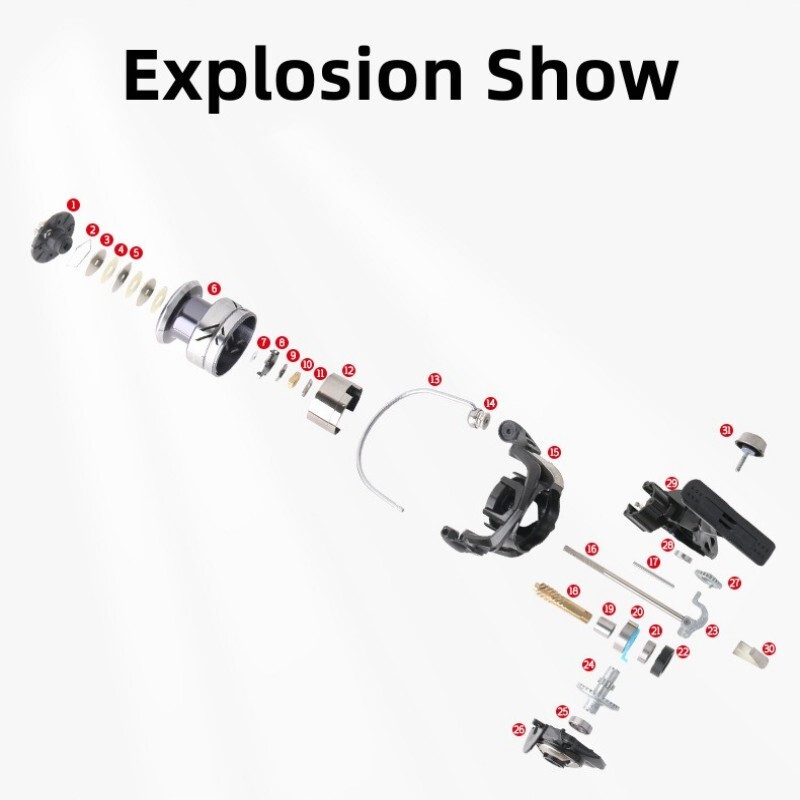 Mavllos DAII Bass spiningo ritė, 15 kg stabdymo jėgos santykis 5,2:1 metalinė rankenėlė, 2000–7000 dydžio itin lengva sūraus vandens karpių žvejybos ritė