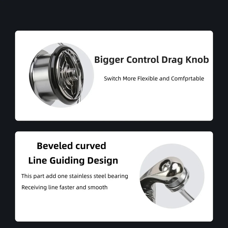 Mulinetă de pescuit la crap Mavllos Romax, raport de forță 15 kg 5,5: 1,1000-5000 bobină din aluminiu, rezistență la apă, mulinetă de filare pentru robici de apă sărată