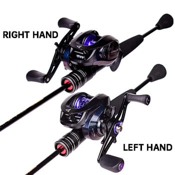 Mavllos Ultralight Baitcasting Fishing Reel Max Drag 8kg Αλουμίνιο BFS Ρηχό καρούλι+Κανονικό καρούλι Fishing Bait Casting