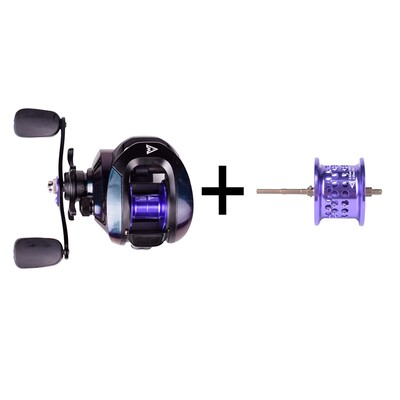 Mavllos Ultralight Baitcasting ribolovna rola s maksimalnim otporom 8 kg, aluminijska BFS plitka špula + standardna špulna ribolovna rola za bacanje mamaca