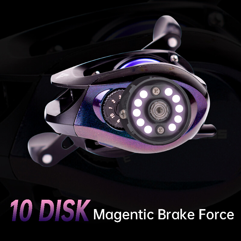 Mavllos Ultralight Baitcasting ribolovna rola s maksimalnim otporom 8 kg, aluminijska BFS plitka špula + standardna špulna ribolovna rola za bacanje mamaca