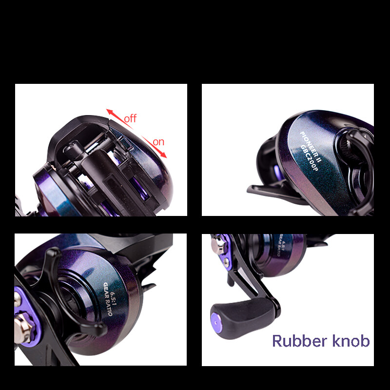 Mavllos Ultralight Baitcasting ribolovna rola s maksimalnim otporom 8 kg, aluminijska BFS plitka špula + standardna špulna ribolovna rola za bacanje mamaca