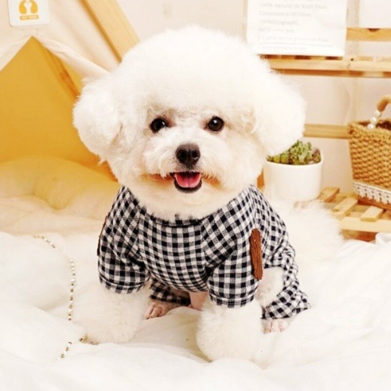 Drabužiai naminiams šunims mažiems šunims Madingi languoti šunų kombinezonai rudeniniai šuniukų pižamos Mieli minkšti kačių kombinezonai Čihuahua naminių kombinezonai